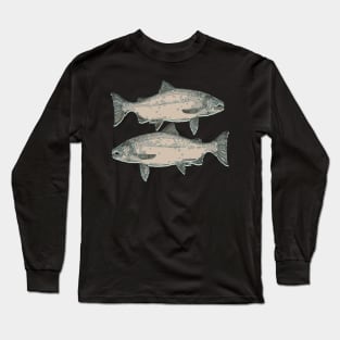 2 Sideways Silver Salmon ' Long Sleeve T-Shirt